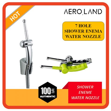 Ready Stock MY 7 Holes Bidet Handheld Anal Shower Enema Douche Nozzle Wash Anus Vaginal Colon