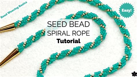 How To Seed Bead Spiral Rope Jewelry Tutorial Easy Youtube