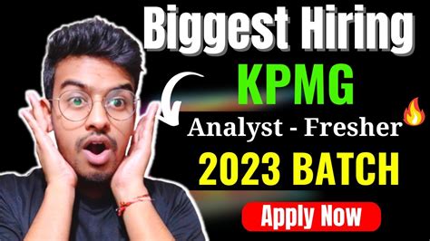 KPMG Hiring 2022 2023 Batch Latest OFF Campus Job Drive 2021 2023