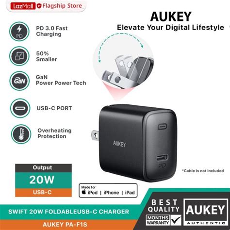 AUKEY PA F1S Swift 20W USB C Upgraded Fast Charger For IPhone Series