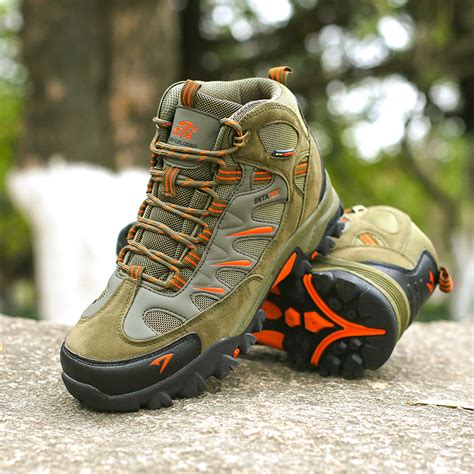 Jual Sepatu Gunung SNTA 493 Green Orange Boot Camping Adventur Outdoor