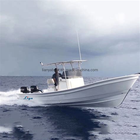 Liya Fiberglass Fishing Boat Panga Boat With Outboard Motor 7 6m 25feet