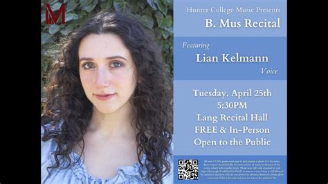 Lian Kelmann Voice Recital Youtube