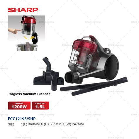 SHARP ECC1219S 1200W VORTIX CYCLONE BAGLESS VACUUM CLEANER Cima