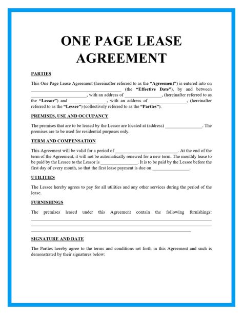 Rental Agreement Template Free Word Templates