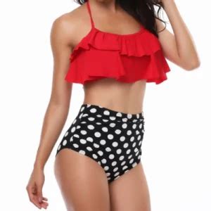 Sexemara Bikini Swimwear Sexy Women Ruffle Swimsuit Bathing Suit