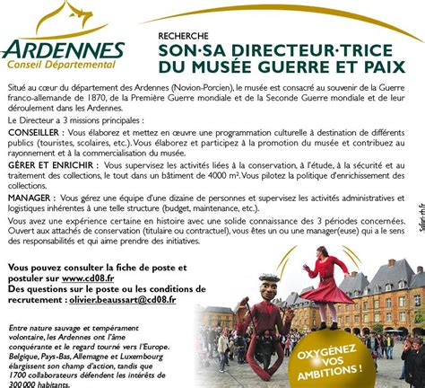 Sonsa Directeurtrice Du Mus E Guerre Et Paix H F Talents Fr