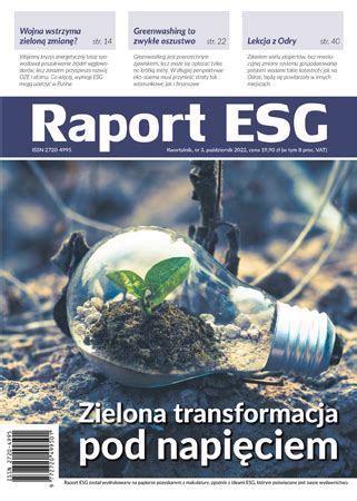 Zielona transformacja energetyczna pod napięciem Trzeci numer Raportu