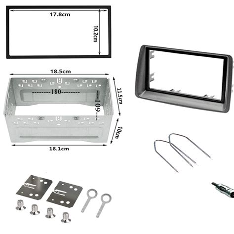 Kit Mascherina Adattatore Autoradio 2 DIN Con Plancia Per FIAT PANDA