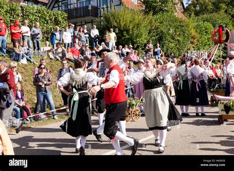 Traditional Wine And Harvest Festival Sasbachwalden Baden Wurttemberg