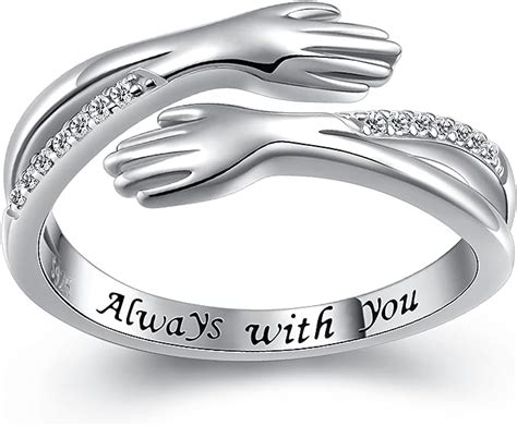 Mom Geschenke Hug Ringe Sterling Silber Umarmung H Nde Cz Open Ring