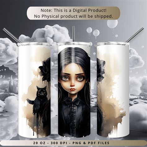 Black Cat With Black Girl Tumbler Wrap Sublimation Tumbler Wrap