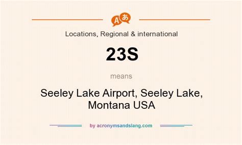 23s Seeley Lake Airport Seeley Lake Montana Usa In Locations