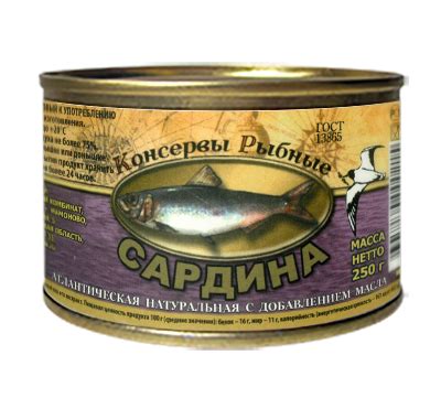Купить рыбные консервы из атлантической сардины в масле от ...
