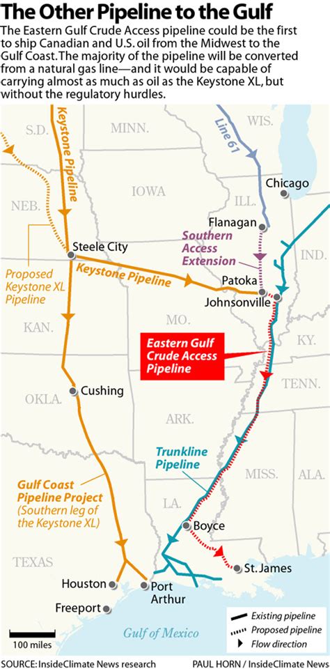 Map Little Known Pipeline Nearly As Big As Keystone Could Win Race To Gulf Inside Climate News