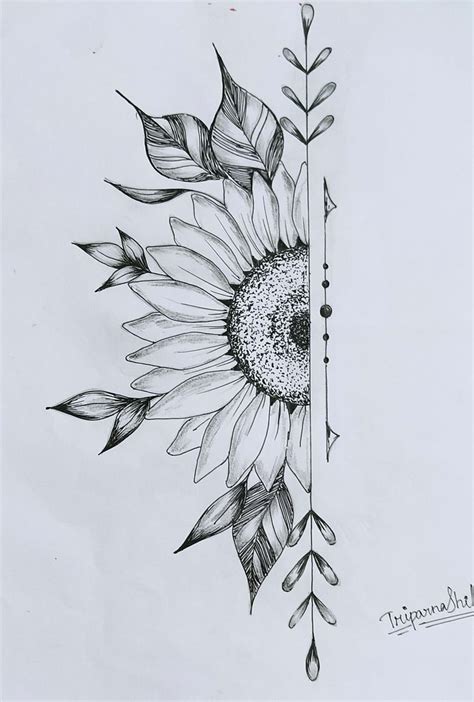 Sunflower tattoo | Western tattoos, Boho tattoos, Sunflower tattoos