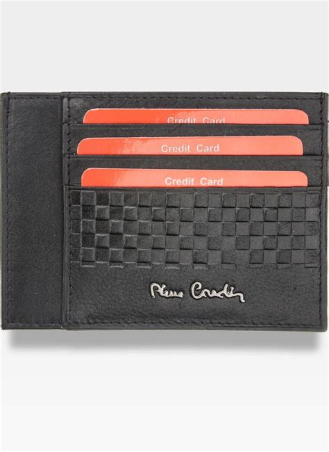 Pierre Cardin Portfel skórzany męski Cardholder Slim P020 czarny