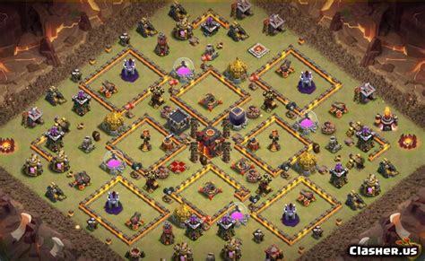 Town Hall 10 Th10 Wartrophy Base 1046 With Link 7 2021 War