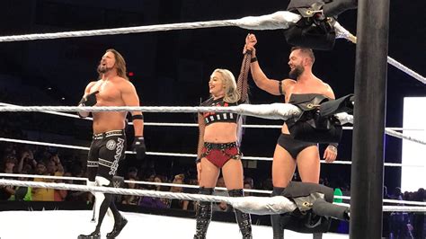 Liv Morgan Does Too Sweet With Finn Balor Aj Styles At Wwe Florence