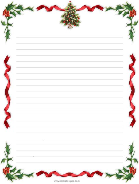 Downloadable Free Printable Christmas Stationery Paper