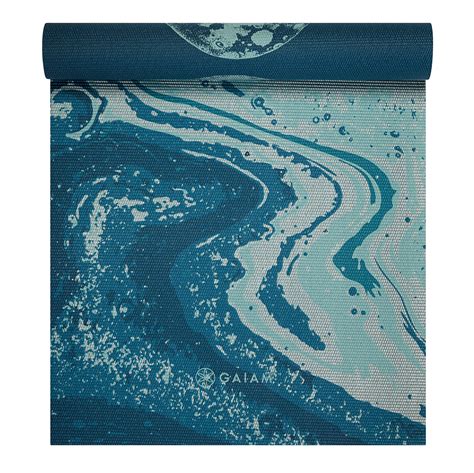 Premium Reversible Lunar Wave Yoga Mat 6mm Gaiam