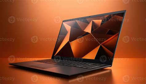 AI Generated Laptop. Technology Laptop. Laptop against dark background ...