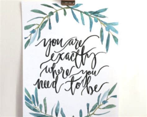 Hand Lettered Watercolor Art Print Watercolor Quote Lettering