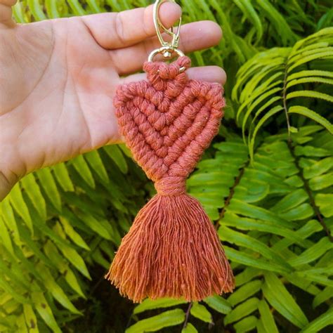 10 Chaveiros Coracao Em Macrame Produtos Personalizados No Elo7