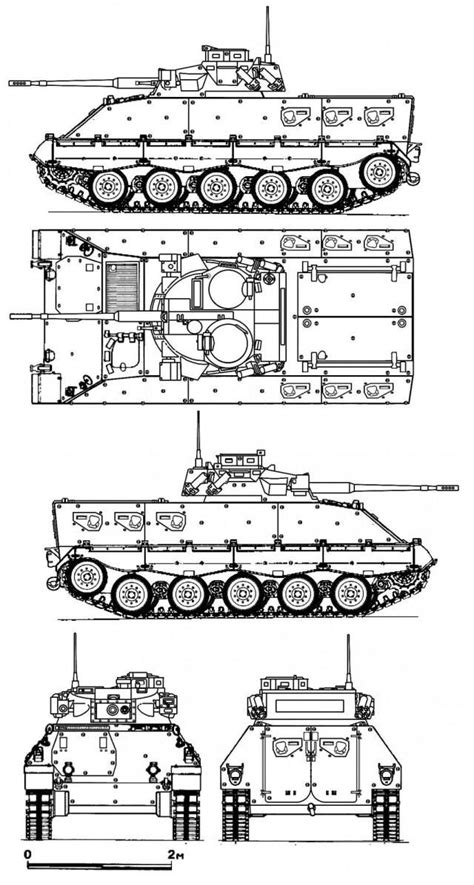 An Old Tank Is Shown In Three Different Views Including The Front And