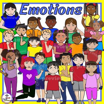 Emotions Clipart- Body Language Expressing Feelings by Visual Vocab Builders