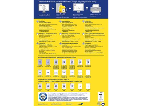 Avery Zweckform Universaletiketten X Mm L Rev Weiss Non