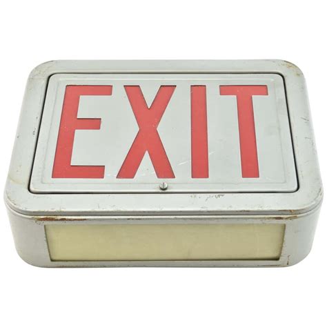 Steel Exit Sign Quantity Available For Sale At 1stdibs Metal Exit Sign