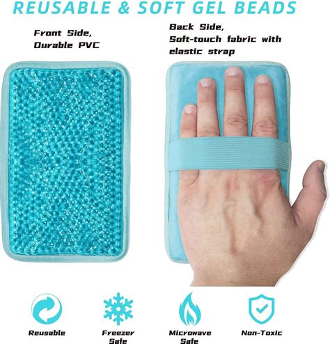 Gel Beads Ice Pack With Strap Reusable Hot Cold Compress For Various Body Parts X