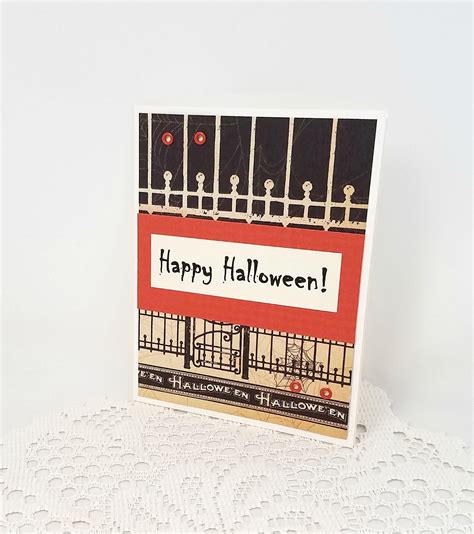 Happy Halloween Card Halloween Card Vintage Style Gothic - Etsy