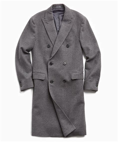 Todd Snyder Italian Cashmere Double Breasted Topcoat In Charcoal