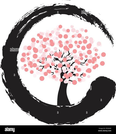 Spring Zen Tree Vector Stock Vector Image And Art Alamy