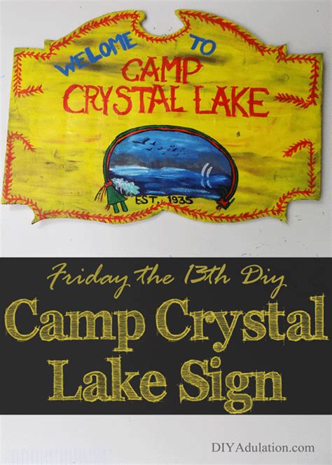 Friday the 13th DIY Camp Crystal Lake Sign - DIY Adulation