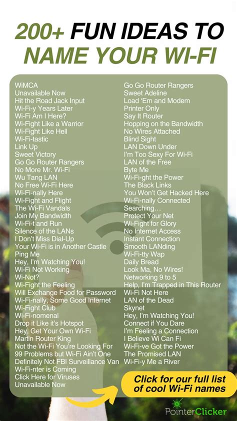 Unlock A World Of Creativity With Our Extensive List Of Wifi Name