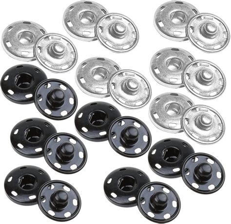 Amazon Kenkio Sets Sew On Snap Buttons Metal Snaps Fasteners