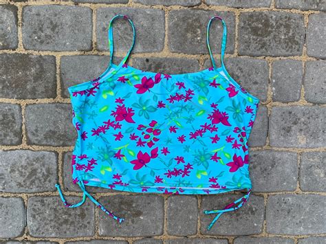 Vintage Y K Bikini Tankini Hibiscus Print Plus Size X Size EU Bikini Tropical Traje De