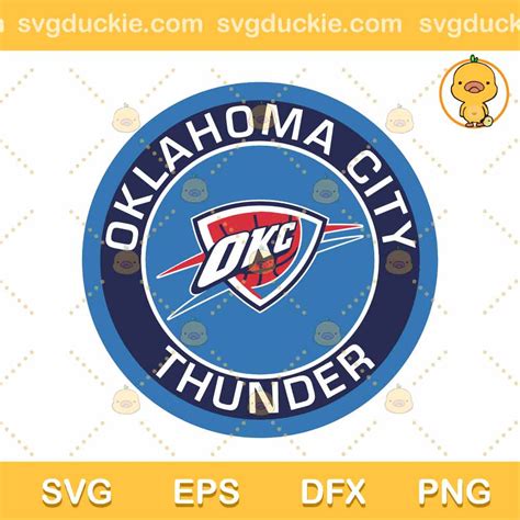 Oklahoma Thunder Svg Logo Oklahoma City Thunder Svg