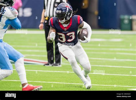 December 31 2023 Houston Texans Running Back Dare Ogunbowale 33 Carries The Ball During A