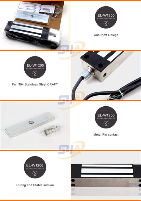 Electromagnetic Locks Maglocks With 1200 Pound Holding Force With IP65