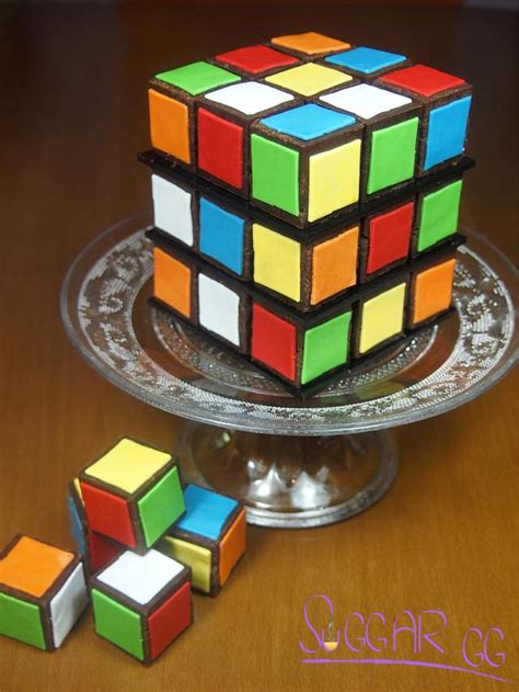 Rubik Cube Cake Decorated Cake By Suggar Gg Cakesdecor