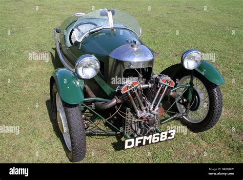 Vintage Morgan three wheel sports car Stock Photo - Alamy