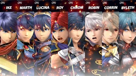 Ike Vs Marth Vs Roy Vs Lucina Vs Chrom Vs Robin Vs Corrin Vs Byleth