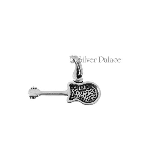 Sterling Silver Guitar Design Pendant Music Lovers - Silver Palace