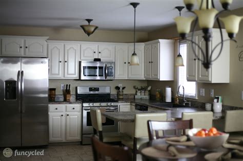 Oak Kitchen Cabinets Painted Navajo White - FunCycled - Interior Design ...