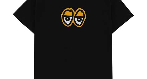 Krooked Eyes Logo T-Shirt - Black/Gold | BOARDWORLD Store