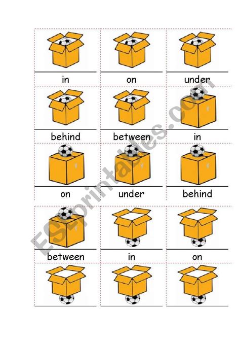 In On Under Behind Between Esl Worksheet By Maduasan